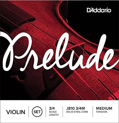 D'Addario Prelude Violin String Set 3/4 Scale Medium Tension • $23.99