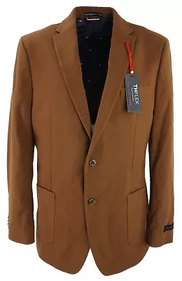 New 295$ Tommy Hilfiger Amos Men's 46L Brown Flannel Twill Notch Sport Coat • $79.98