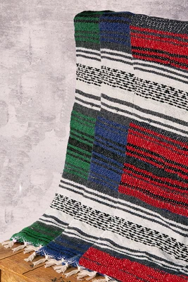 £19.99 • Buy BASE YOGA Mexican Style Falsa Yoga Blanket - Meditation / Yoga / Boho Throw