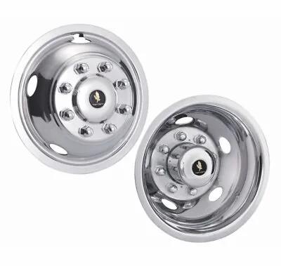 $249.99 • Buy 17   Chevy Gmc 3500 Dually Wheel Simulators Hubcaps 2012-2022 Bolt On Stainless