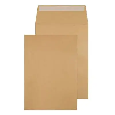 ValueX Manilla C4 Pocket Gusset Envelope Peel And Seal Plain 25mm 130gsm (Pack O • £27.47