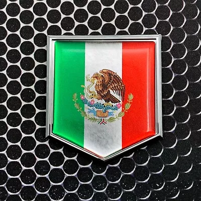 Mexico Flag Domed CHROME Metallic Emblem Proud Flag Car 3D Sticker 2 X 2.25  • $11.99