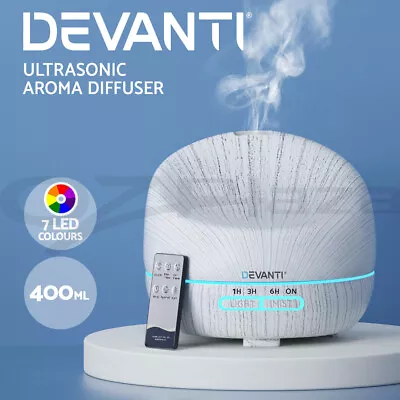 $21.95 • Buy Devanti Aromatherapy Diffuser Aroma Air Humidifier Essential Oil LED Wood Grain