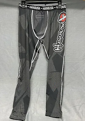 Used Hayabusa Metaru Compression Pants X-Static Gray/Black Design Size XL • $49