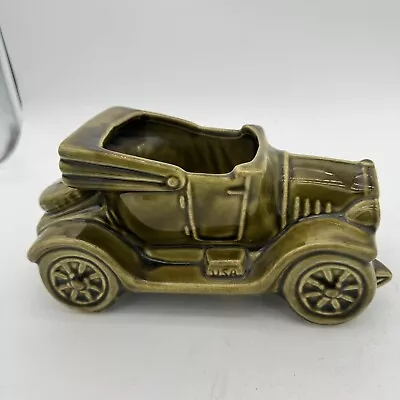 Vintage McCoy USA Pottery Large Old Green Car Automobile Planter Rare • $35