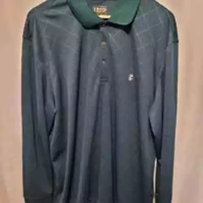 Izod Golf Long Sleeve Hunter Green Athletic Performance Polo Men's Size 2XL • $14