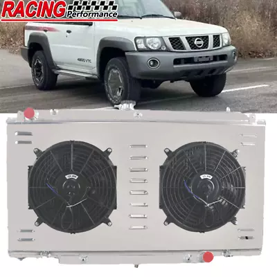 3-Row Radiator+SHROUD FAN RELAY Suit 4.5L Nissan PATROL GU Y61 PETROL Shroud Fan • $399