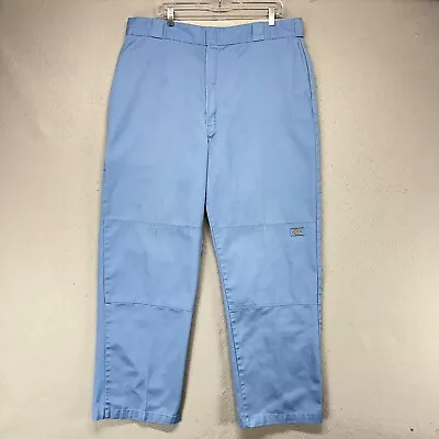 Vintage Dickies Pants Men’s 40x34 Baby Blue Double Knee Y2K Utility Work Pants * • $27.94