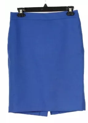 J. Crew Women’s Skirt 4P Blue No. 2 Pencil 100% Wool Lined Knit • $17.99