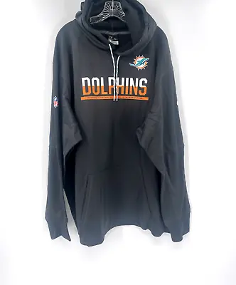 Miami Dolphins Team Issued Nike Dri Fit Grey W/ Split Color Logo Hoodie 4xl • $49.99