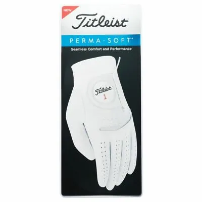 Brand New 2024 3 Titleist Perma Soft Leather White Golf Gloves You Choose Size • $54.99