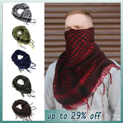 Unisex Arab Head Scarf Wrap Arafat Shemagh Keffiyeh Checkered Neck Shawl Hijab! • £3.82
