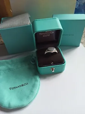 £10.50 • Buy Tiffany And Co Chunky  Heart Signet Ring