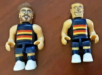 2 X ADELAIDE CROWS AFL Mini Micro Figures SMITH 33 & JACOBS 24 • $10