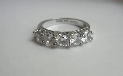 BGE Sterling Silver CZ I Love You More Anniversary Engagement Size 8 Ring • $24.95
