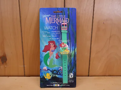$35 • Buy 1989 THE LITTLE MERMAID VTG Watch Flip Top Cover  Disney ARIEL
