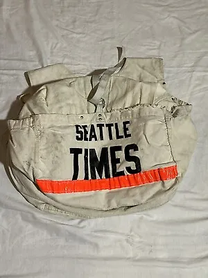 Vintage Seattle Times News Paper Boy Bag White USA HTF • $199.99