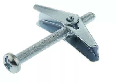 Plasterboard Hollow Cavity Wall Fixings Spring Toggle Anchors With Screws • £2.98