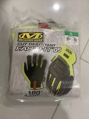 Yellow Mechanics Cut Resistant Fastfit D5 Gloves Size XL 180 Cut New • $6.99
