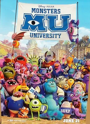 MONSTERS UNIVERSITY Original MOVIE POSTER Mike SULLY Inc PIXAR Disney ROLLED '12 • $14.99