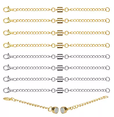 8 Pcs Magnetic Lobster Clasps Jewelry Necklace Converter Extender Hook Closures • $10.98