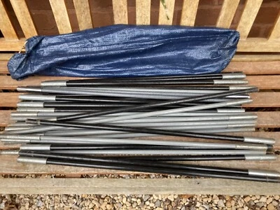 £19.99 • Buy Tent Poles Carbon, Fibre Glass, Composite Flexible Awning Dome Camping Spare