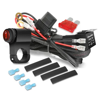 Motorcycle Wiring Harness Kit ON/OFF Switch For LED Spot Light Fog Driving Lamp • $17.99