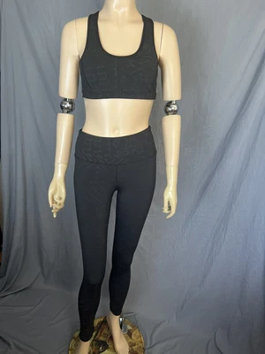 $38.99 • Buy Free People Fp Movement SZ XS Black High Rise Leggings & Sports Bra Outfit Set
