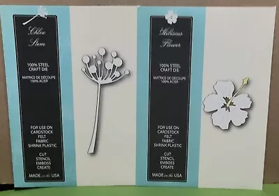 Memory Box Metal Cutting Dies LOT Of 2 Chloe Stem 98321 Hibiscus Flower 98325 • $18.49