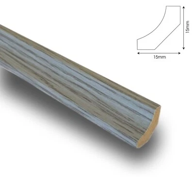 £30.94 • Buy Old Grey Oak Scotia Beading Laminate 10 X 2.4m Lengths Edging Trim Quadrant