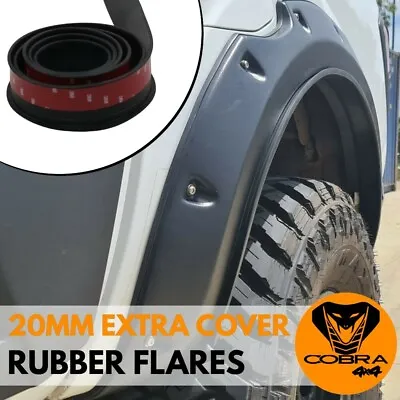 Rubber Fender Flares Flexible Wheel Arch Cover 20mm Wide X 3m Adhesive Tape 4WD  • $59