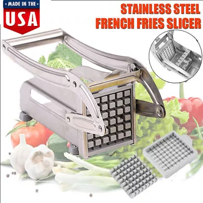 Stainless Steel French Fry Cutter 2 Blade Potato Vegetable  Chopper Dicer • $21.55