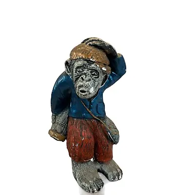 Rare 1970's Vtg Progressive Art Product Caddie Monkey Chalkware Statue • $37.91