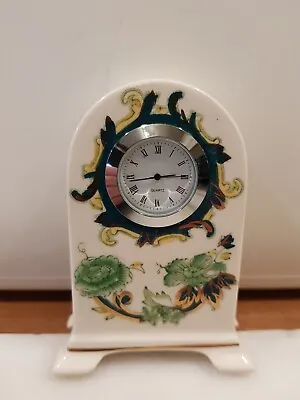 Masons Ceramic Chartreuse Small Mantle Clock  H10cm X W7cm Vgc • £30