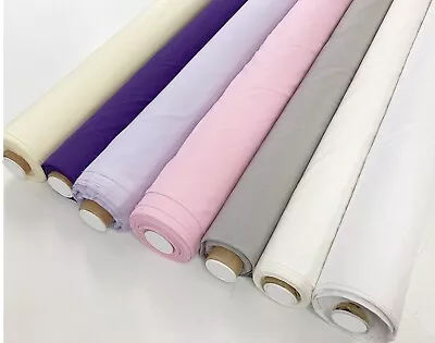 Poly Cotton Sheeting Fabric Extra Wide Width 94” 240cm Plain Craft Quilt Back • £5.39