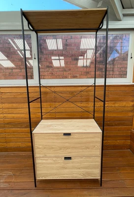 $20 • Buy Open Style Freestanding Wardrobe With 2 Drawers Exc Condition