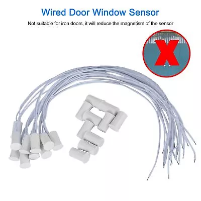 10 Pair Wired Door Window Sensor Magnetic Switch For Home Alarm System NC • $11.69