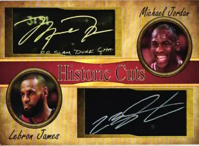 Lebron James Michael Jordan Historic Cuts Novelty Card • $8.95