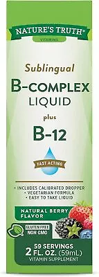 NT Vitamin B COMPLEX Plus B-12 Sublingual Liquid 2oz ^ • $12.79