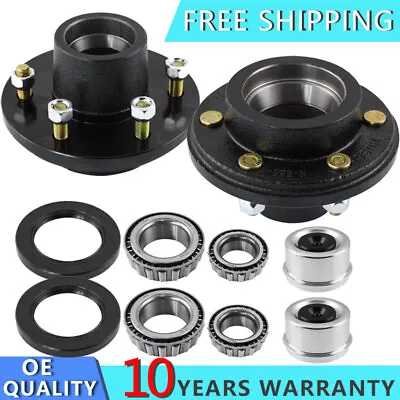 Pair Trailer Hubs For 5200-6000# Idler Axle Convert Mobile Home With Bearings • $102.95