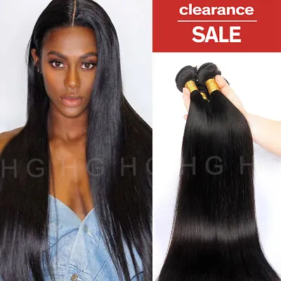 100% Peruvian Remy Bundles Human Hair Extensions 1Bundle 100g Thick Silk Long US • $54.77