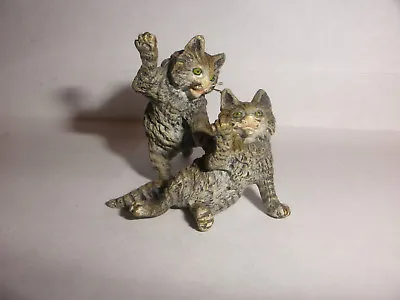 Antique Vienna Bronze Miniature Group Cats Cold Painted Figure Cat • $185
