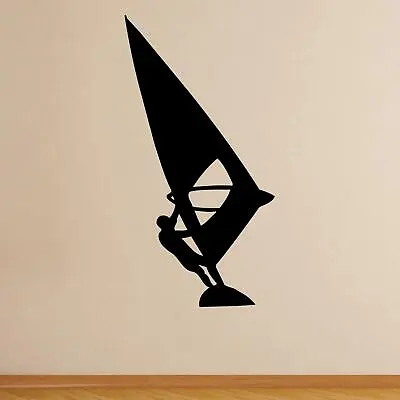 £4.80 • Buy Wind Surfing Silhouette Water Sports Wall Sticker Decal Home Bedroom Vinyl UK