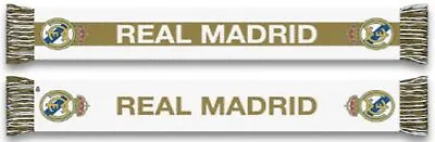 Real Madrid 2022 Official White Gold Reversible Winter Scarf • $19.99