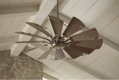 60  Large Hurricane Ceiling Fan + Remote Rustic Farmhouse Cabin Tornado Windmill • $1299.99