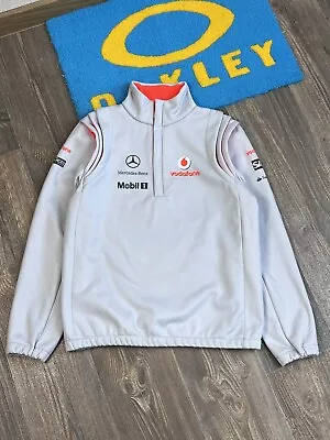 Mens McLaren Mercedes Vodafone F1 Team Grey Zip Pullover Jacket Size M • $90