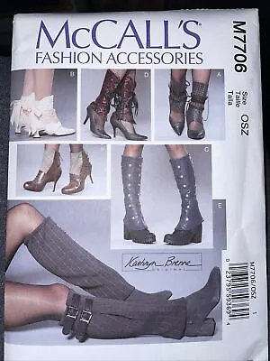 McCalls Sewing Pattern M7706 Shoe Spats Steampunk Costume Footwear Accessory New • $8