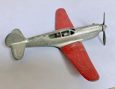Vintage Metal Hubley P-40 Warhawk WWII Fighter Airplane Flying Circus Toy Plane • $30