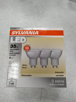 $17 • Buy PAR16 Sylvania LED 35w LED Dimmable Light Bulbs  Box Of 3