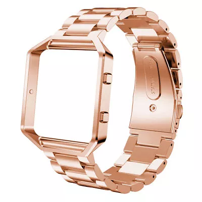 $26.31 • Buy Stainless Steel Strap Watch Band  + Frame For For Fitbit Blaze Smart Watch